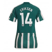Camiseta Manchester United Christian Eriksen #14 Segunda Equipación Replica 2023-24 para mujer mangas cortas